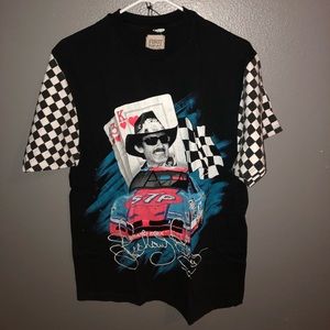 LF vintage checkered sleeve oversized t shirt